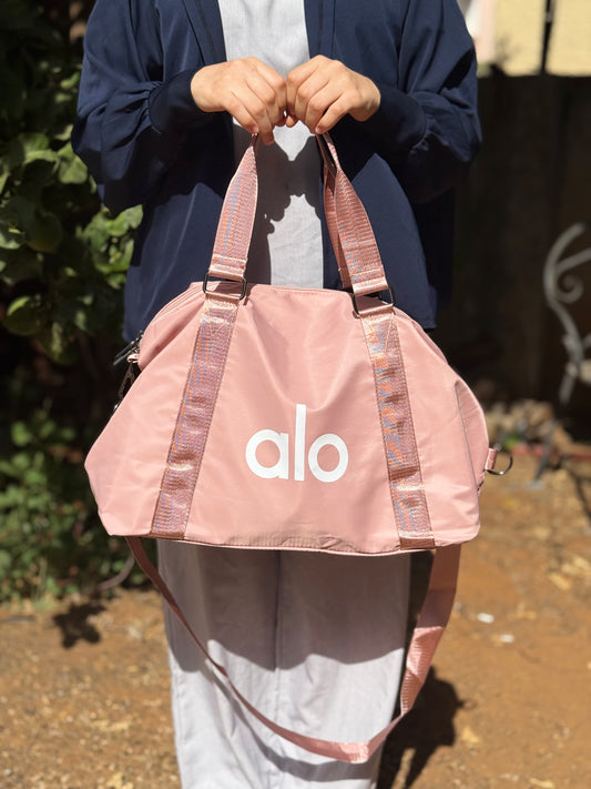 Alo pink gym bag